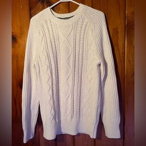 Banana Republic Cream Off White Cable Knit Sweater